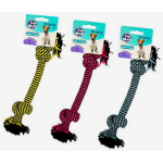 Dog Tug Toy with Double Knot 25cm, assorted